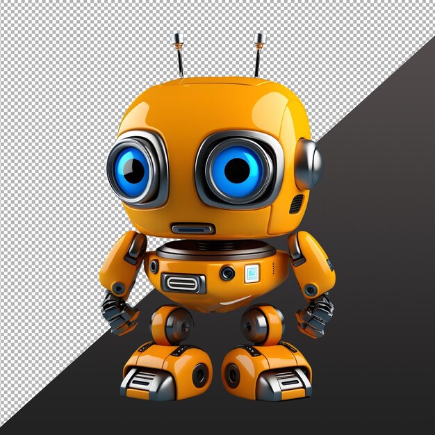 PSD mezclador 3d asombrado robot de dibujos animados