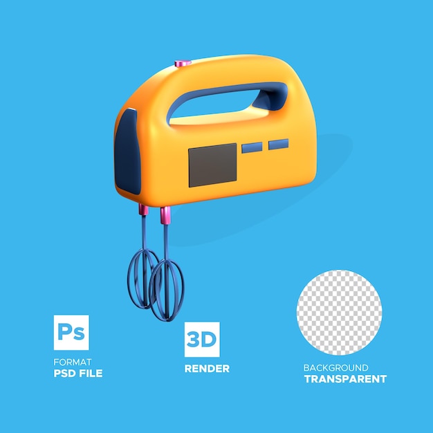 PSD mezclador 3d render icon premium psd