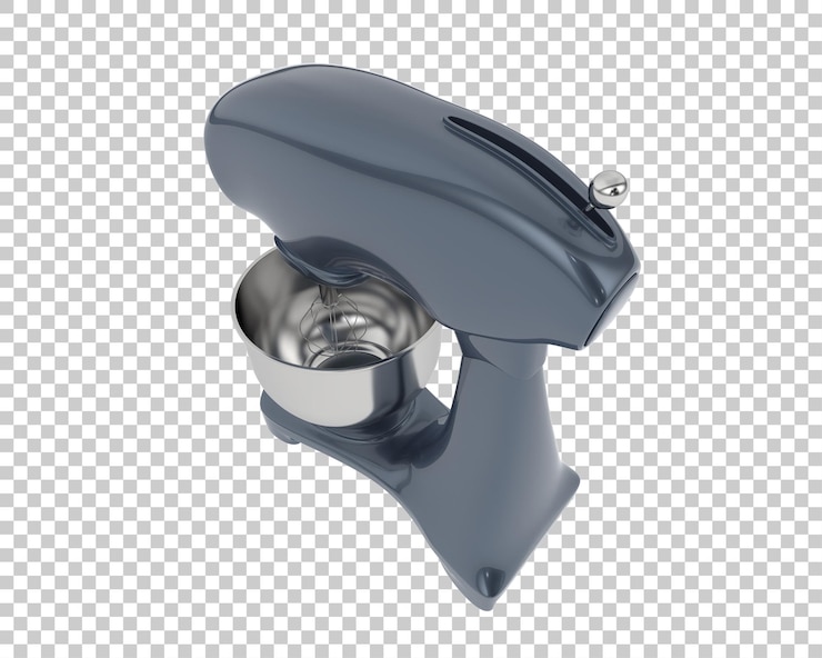 PSD mezclador de alimentos aislado en el fondo ilustración de renderización 3d