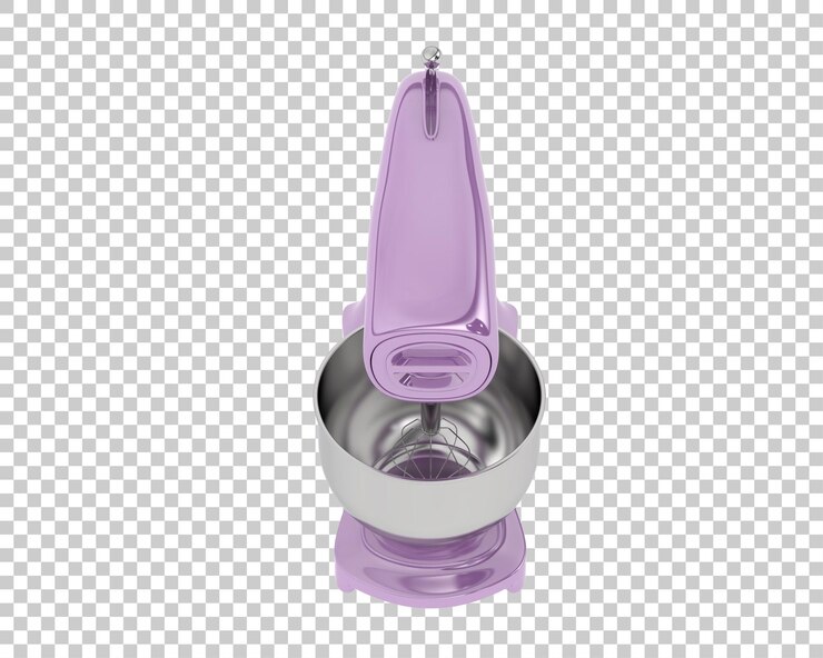 PSD mezclador de alimentos aislado en el fondo ilustración de renderización 3d