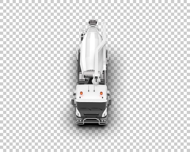 Mezclador de hormigón aislado en el fondo Ilustración de renderización 3D