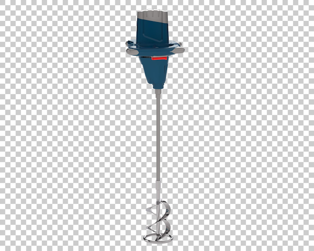 Mezclador manual de hormigón sobre fondo transparente Ilustración de renderizado 3d
