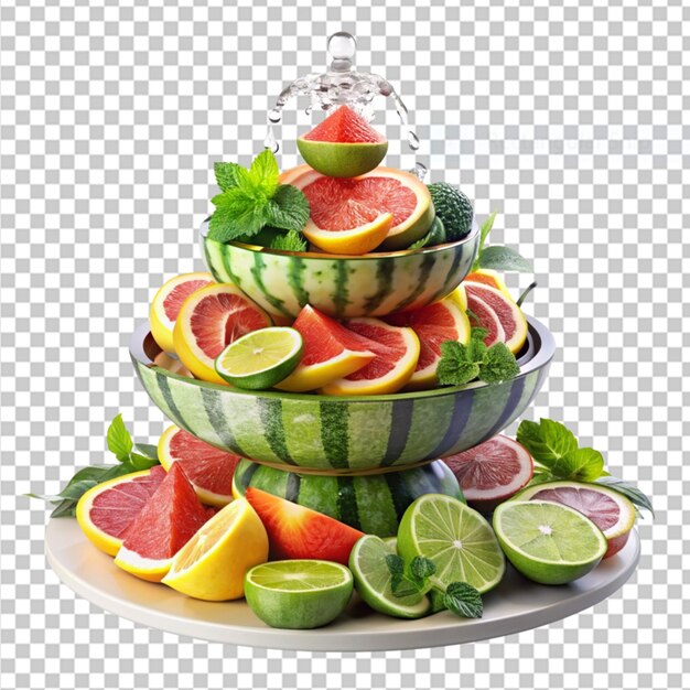 PSD mezclar frutas en la fuente png