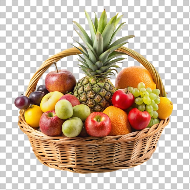 Mezclar frutas png aisladas en un fondo transparente