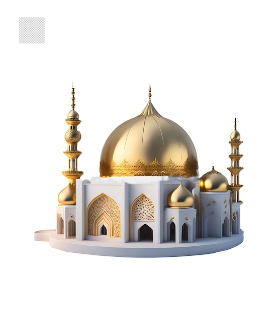 Mezquita 3d png transparente