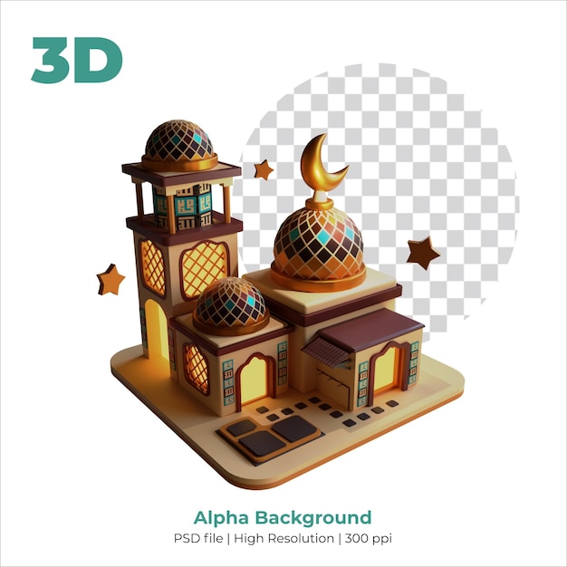 Mezquita Ilustración 3D