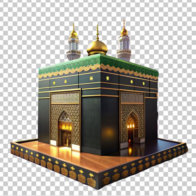 PSD la mezquita de kaaba islámica 3d