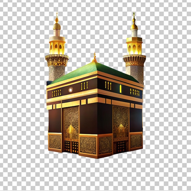 La mezquita de kaaba islámica 3d