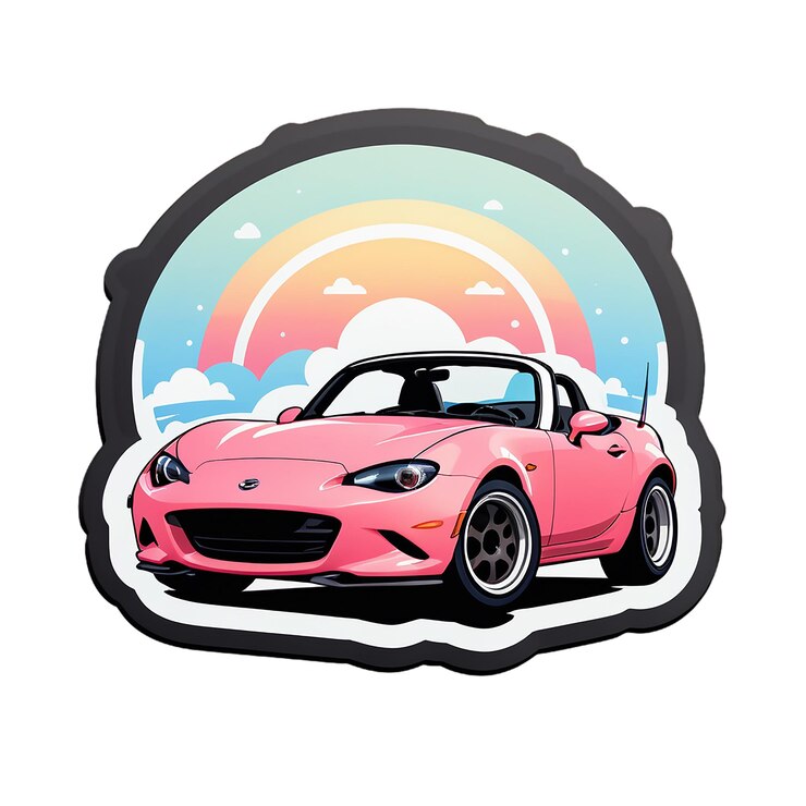 PSD miata es una pegatina muy bonita.