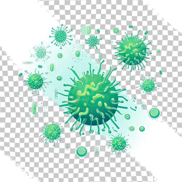 PSD microbactéria vector ícone de organismo de design isolado em fundo transparente