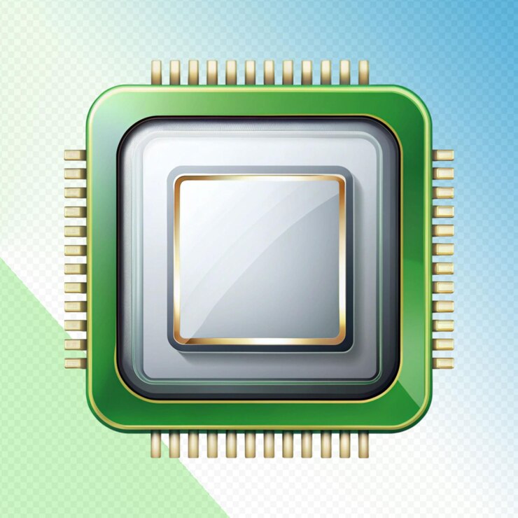 PSD microchip icon on transparent background
