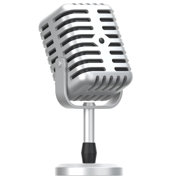 microfone 3D Icon Ilustração