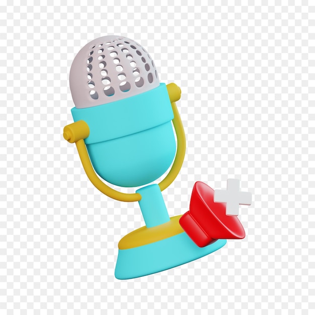 Microfone 3d sem som no podcast