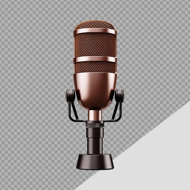 PSD microfone de podcast isolado em fundo transparente png