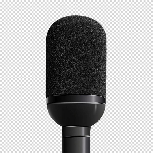 Micrófono aislado sobre un fondo transparente