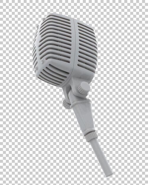 Micrófono de concierto vintage sobre fondo transparente Ilustración de renderizado 3d