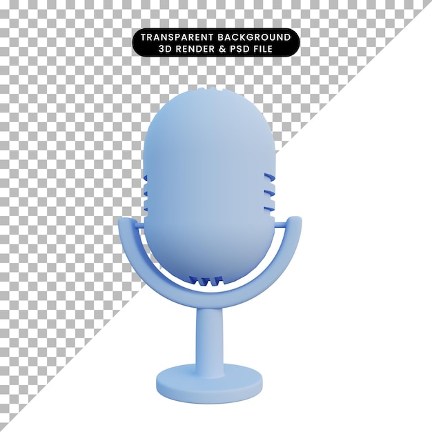 Micrófono de ilustración 3d