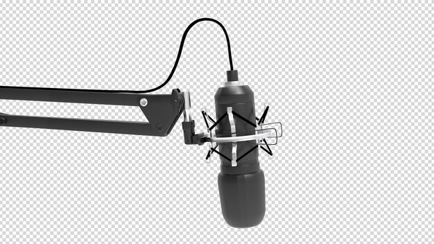 PSD un micrófono con un micrófono conectado a él