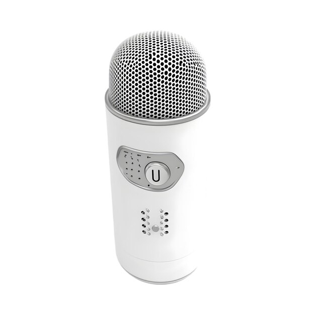 Micrófono USB blanco compacto