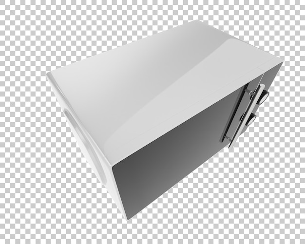 PSD microondas aislado sobre fondo transparente ilustración de renderizado 3d