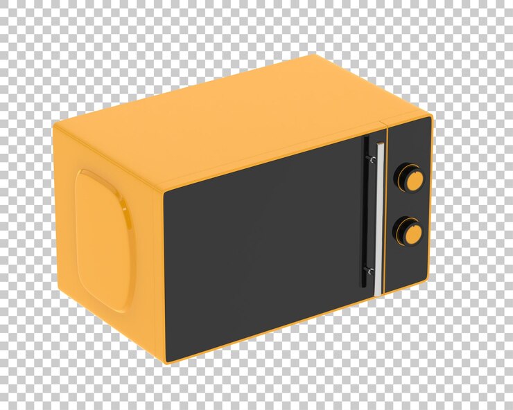 PSD microondas aislado sobre fondo transparente ilustración de renderizado 3d