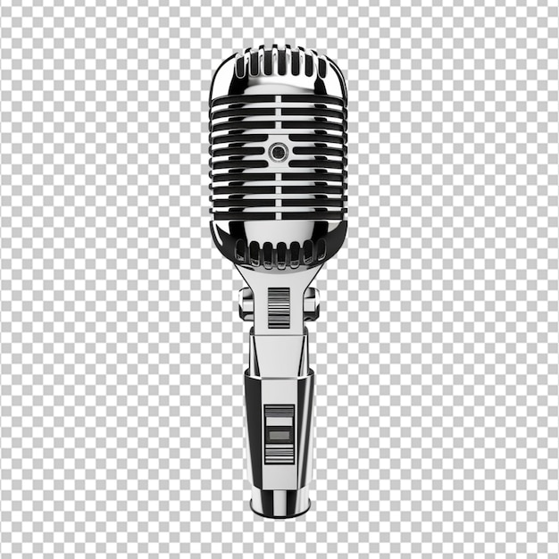 Microphone 3D sur fond blanc