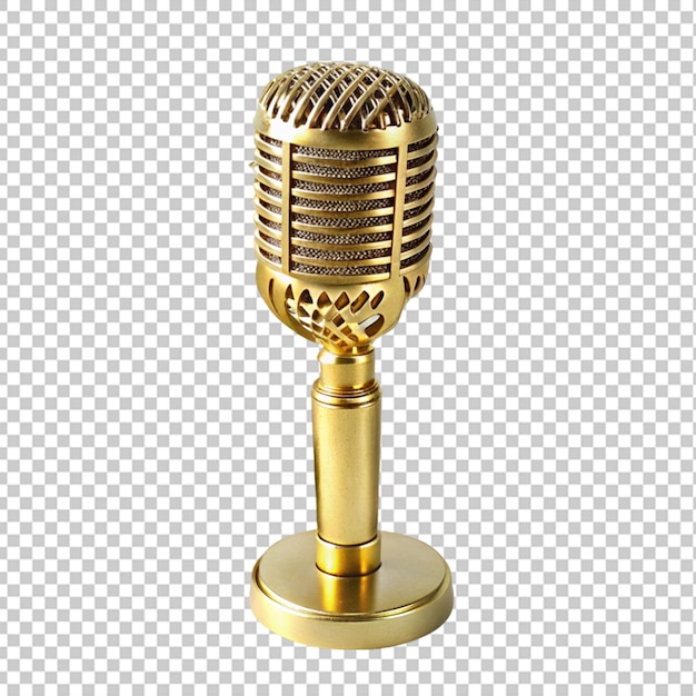 Microphone De Bureau Décoré Avec Un Prix Vintage En Or
