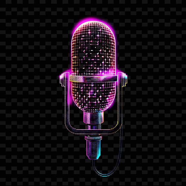 PSD un microphone coloré avec le mot 