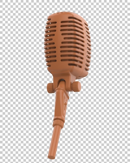 Microphone De Concert Vintage Sur Fond Transparent Illustration De Rendu 3d