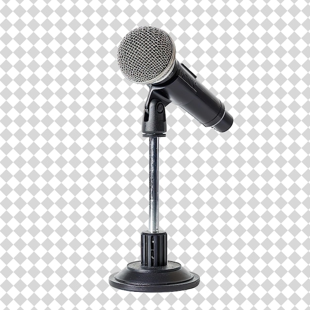 PSD un microphone est sur un support avec un motif de diamant