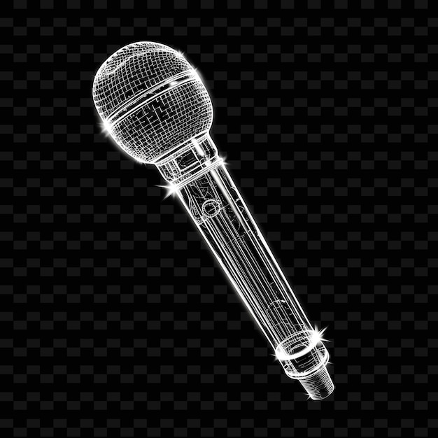 PSD un microphone sur un fond noir avec un fond noir