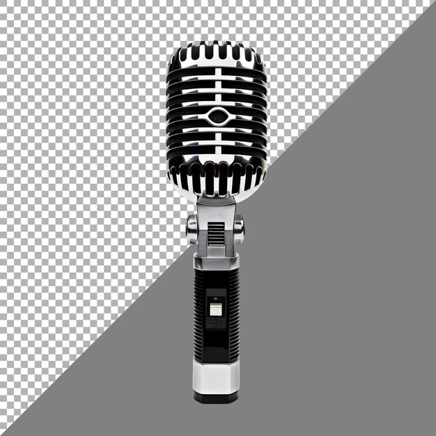 PSD microphone sur fond transparent généré par ai