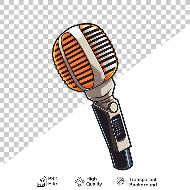 PSD microphone isolé sur un fond transparent inclure un fichier png