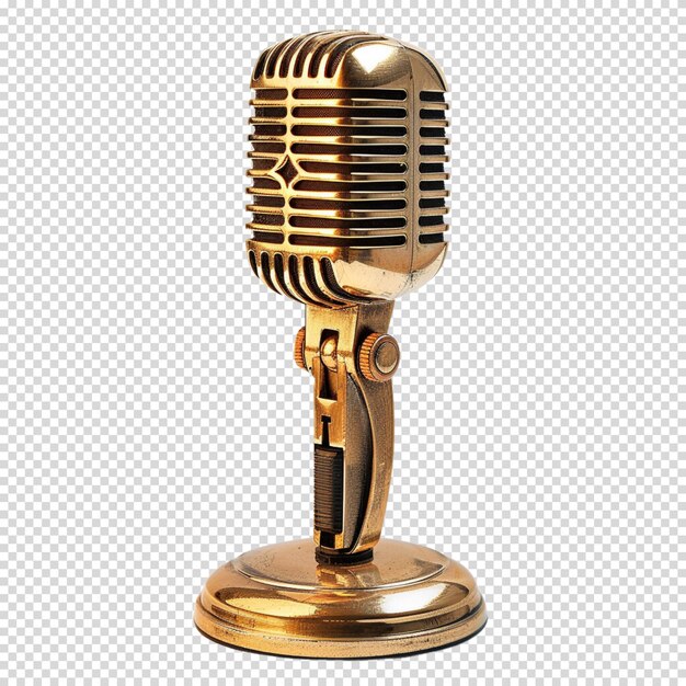 PSD microphone isolé sur fond transparent