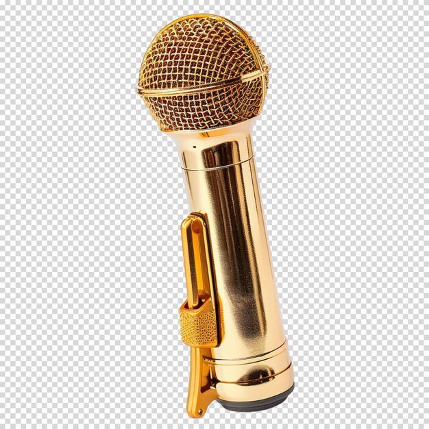 PSD microphone isolé sur fond transparent