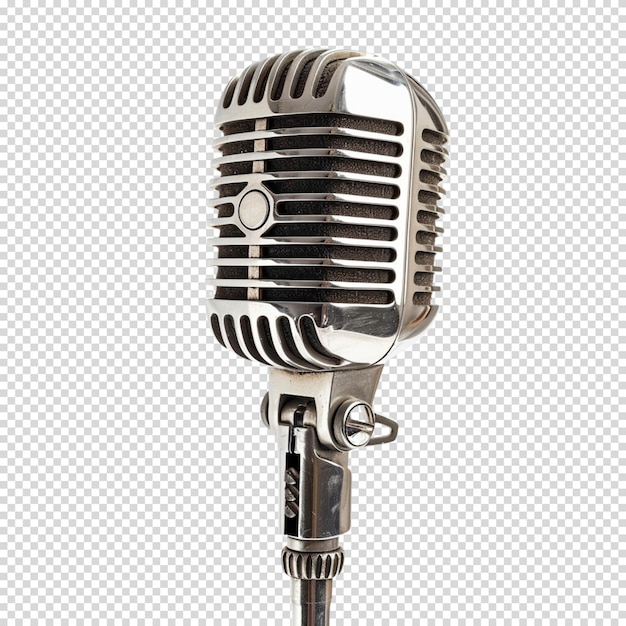 PSD microphone isolé sur fond transparent