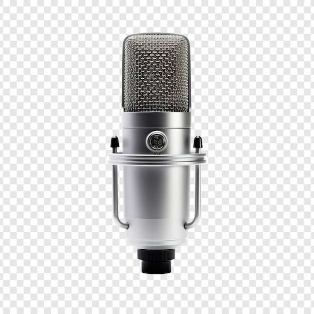 Microphone isolé sur fond transparent