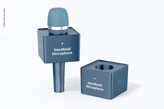 Microphone à Main Avec Maquette De Cube
