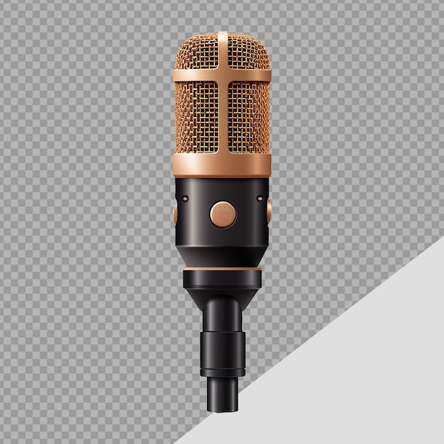 PSD microphone de podcast isolé sur un fond transparent png