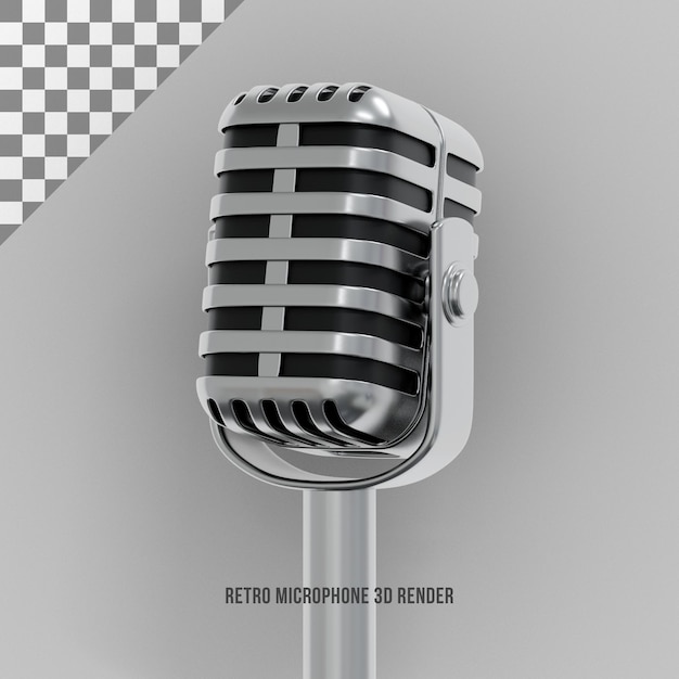 PSD microphone rétro gros plan