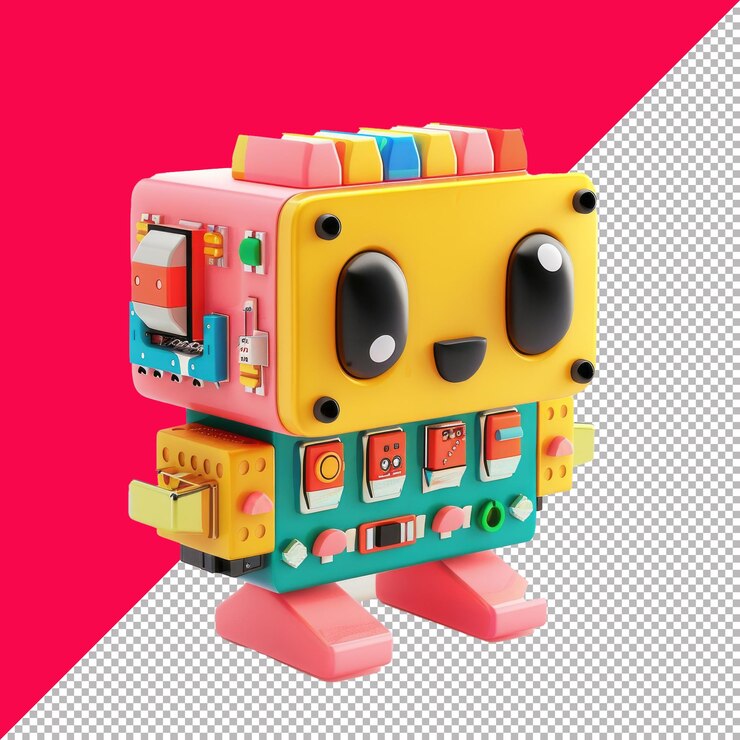 PSD microprocesador 3d con fondo transparente png y psd