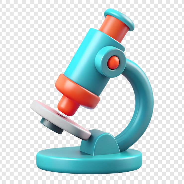 PSD microscope à dessins animés 3d