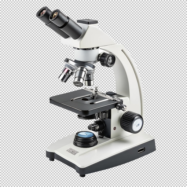 Microscope isolé sur un fond transparent