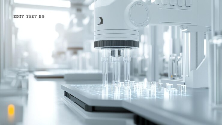 PSD un microscopio automatizado analizando muestras en un laboratorio moderno