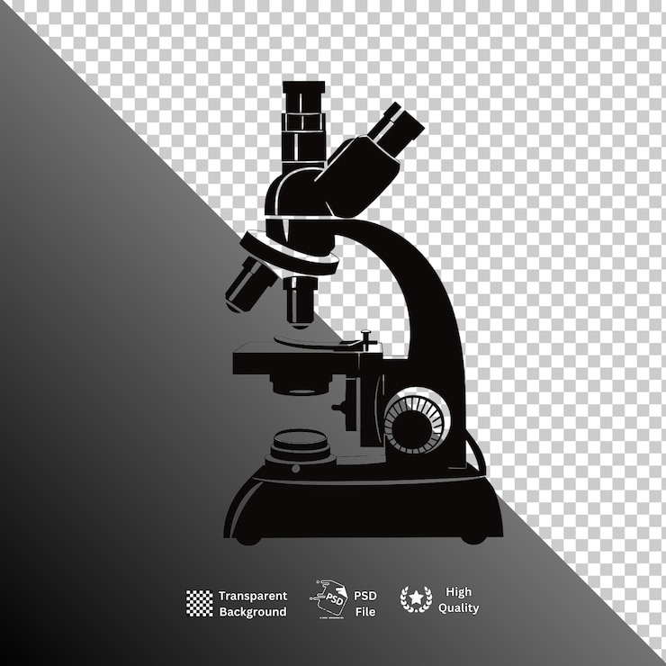 PSD microscopio isolato su sfondo trasparente