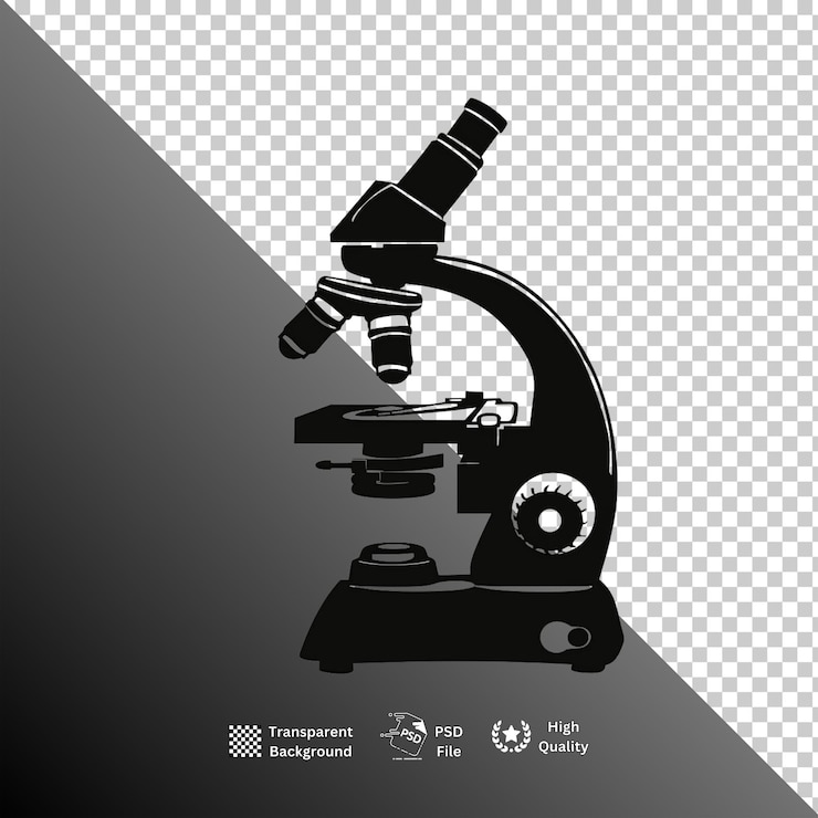 PSD microscopio isolato su sfondo trasparente