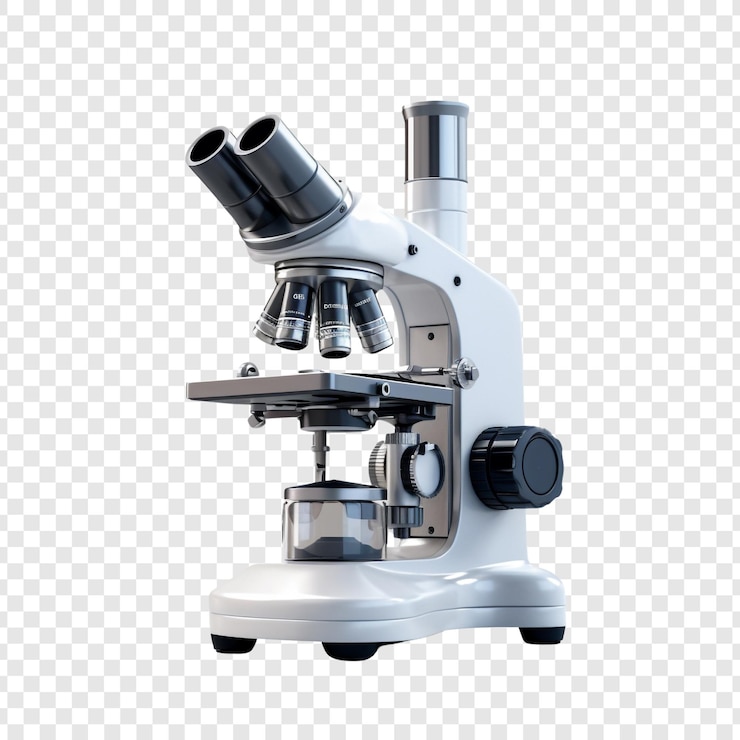 PSD microscopio isolato su sfondo trasparente