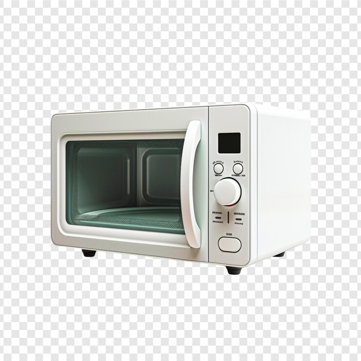 PSD microwave oven isolated on transparent background