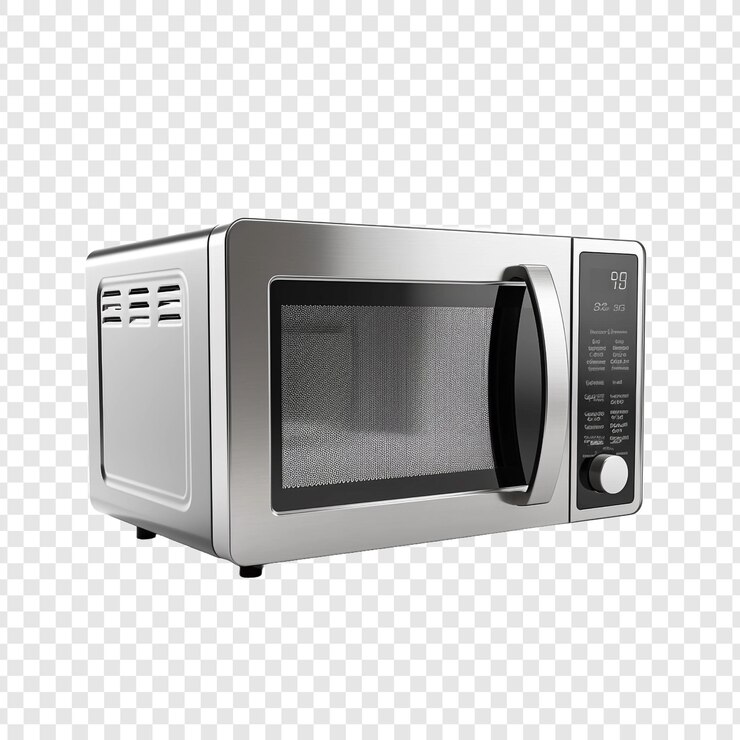 PSD microwave oven isolated on transparent background