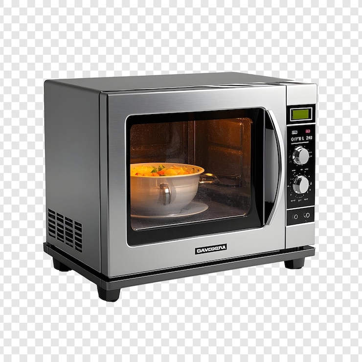 PSD microwave oven realistic color abstract color isolated on transparent background